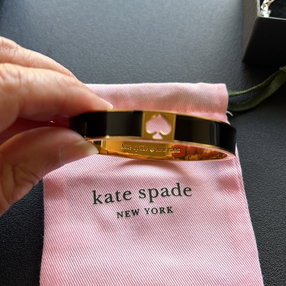 Kate Spade Bangle Bracelet - Black/Gold - NWOT - Picture 3 of 8